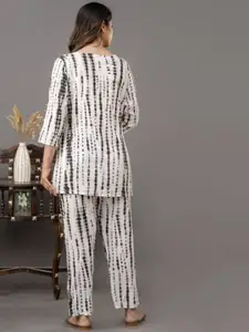 vj fashion Abstract Printed Top With Pyjama Night Suit Set