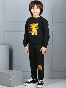 Cutiekins Boys Pure Cotton Printed Sweatshirt & Joggers Clothing Set