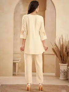 AUTUMN LANE Embroidered Top With Trousers