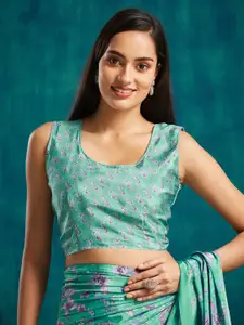 RACHNA Floral Printed Saree with Blouse Piece