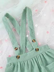 INCLUD Girls Peter Pan Collar Short Sleeves Shirt With Skirt