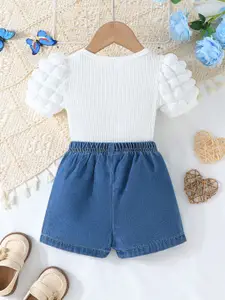 INCLUD Girls Printed Top with Shorts