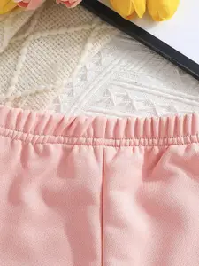 INCLUD Girls Round Neck Printed Top with Trousers