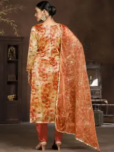 Maroosh Floral Embroidered Unstitched Dress Material