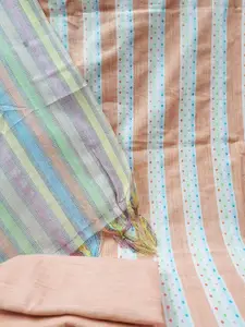 Maroosh Striped Unstitched Dress Material