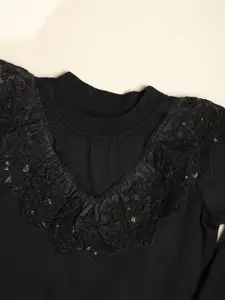 Cutiekins Girls Embellished Long Sleeves Sweatshirt