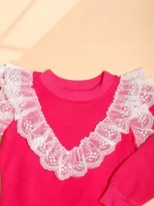 Cutiekins Girls Round Neck Pullover Sweatshirt