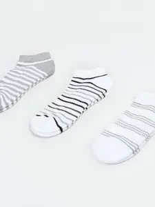 max Boys Pack Of 3 Striped Ankle-Length Socks
