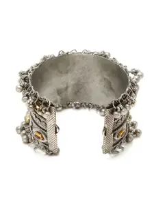YouBella Silver-Plated Cuff Bracelet