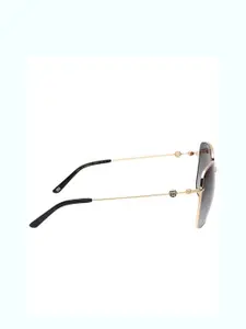 Tommy Hilfiger Women Square Sunglasses Polarised & UV Protected Lens TH 2607 C1 GDBKGR 55