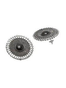 YouBella Silver Plated Contemporary Drop Earrings