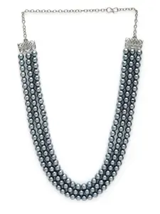 KARATCART Silver-Plated Beaded Necklace