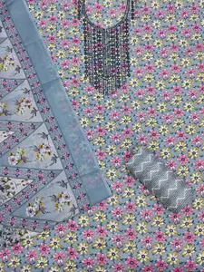 MANVAA Floral Embellished Unstitched Dress Material