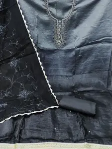 MANVAA Floral Embellished Unstitched Dress Material