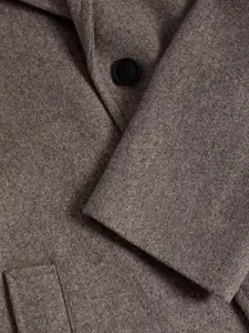 Marks & Spencer Men Revere Long Sleeve Single-Breasted Notched Lapel Overcoat