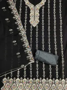 MANVAA Embellished Unstitched Dress Material