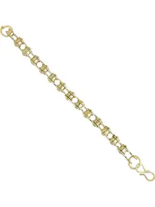 MEMOIR Men Gold-Plated Cycle Chain Design Link Bracelet