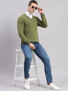 Monte Carlo Men V-Neck Winter Woollen Cardigan