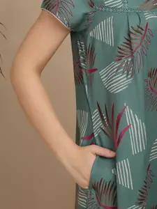 Sweet Dreams Women Printed Maxi Nightdress
