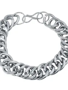 MEMOIR Men Silver-Plated Link Bracelet