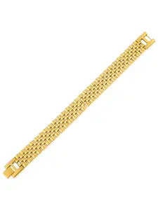 MEMOIR Men Gold-Plated Broad Look Link Bracelet