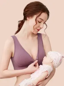 PLUMBURY Full Coverage Lightly Padded Maternity Bra