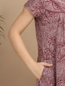 Sweet Dreams Women Printed Maxi Nightdress