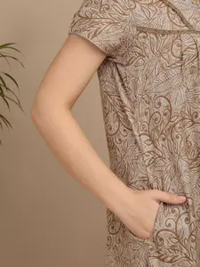 Sweet Dreams Floral Printed Maxi Pure Cotton Nightdress