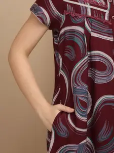 Sweet Dreams Women Printed Maxi Nightdress