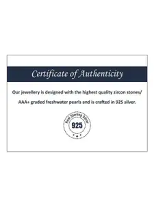 Tuanz Silver Jewelry Aditi Signet 925 Sterling Silver Rhodium-Plated CZ Stone Studded Ring