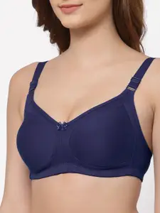 Floret Pack of 2 Non Padded Non-Wired Cotton Full Coverage Everyday Bra With Moulded Cups