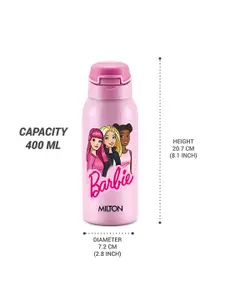 Milton Kids Barbie Print Sportive 400 Thermosteel Vacuum Insulated Water Bottle 400 ml