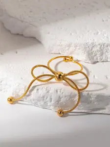 MYKI Gold-Plated Stainless Steel Adjustable Finger Ring