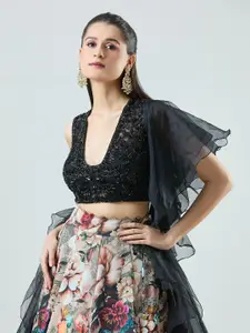 Samyukta Singhania Embellished Ready to Wear Lehenga & Blouse With Dupatta