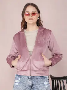 Crimsoune Club Women Printed Hooded Sweatshirt