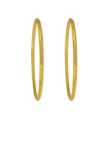 MEMOIR Set Of 2 Gold-Plated Kada Bangles
