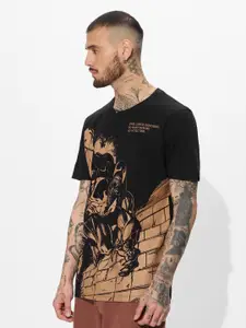 The Souled Store Men Typography Printed Round Neck Cotton Marvel T-shirt