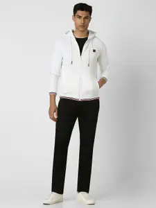 Van Heusen Men Cotton Hooded Long Sleeves Front-Open Sweatshirt