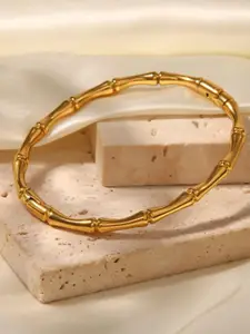 MYKI Gold-Plated Stainless Steel Kada Bracelet