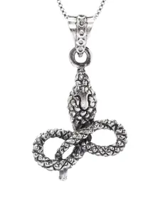 Exotic India Cobra Figurine Sterling Silver Pendant