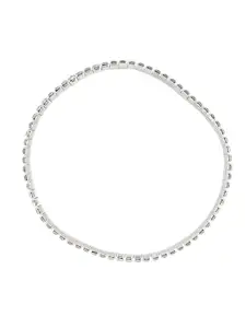 JOKER & WITCH Silver-Plated Stone Studded Single Anklet