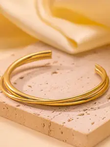 MYKI Gold-Plated Stainless Steel Kada Bracelet