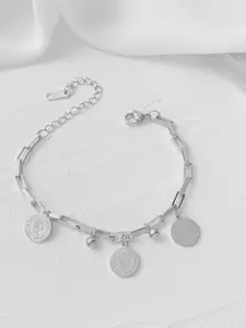 MYKI Silver-Plated Stainless Steel Wraparound Bracelet