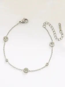 MYKI Silver-Plated Stainless Steel Wraparound Bracelet