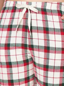 Dreamz by Pantaloons Women Checked Cotton Mid-Rise Lounge Pants