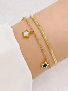 MYKI Gold-Plated Stainless Steel Wraparound Bracelet