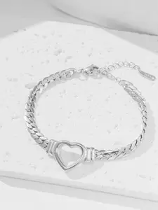 MYKI Silver-Plated Stainless Steel Wraparound Bracelet