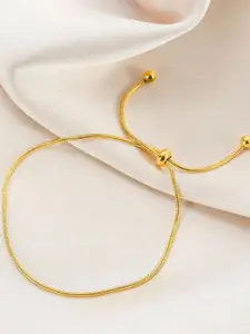 MYKI Gold-Plated Stainless Steel Kada Bracelet