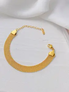 MYKI Gold-Plated Stainless Steel Kada Bracelet