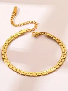 MYKI Stainless Steel Gold-Plated Wraparound Bracelet